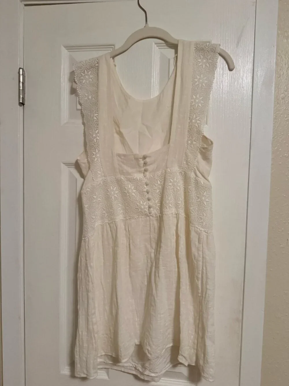 Sezane Backless Mini Dress -  Robe Naidé- White - Size 38 (US 6) - Picture 8 of 15